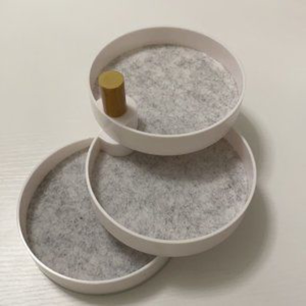 The2Bandits White 3 Tiered Catchall Jewelry Tray